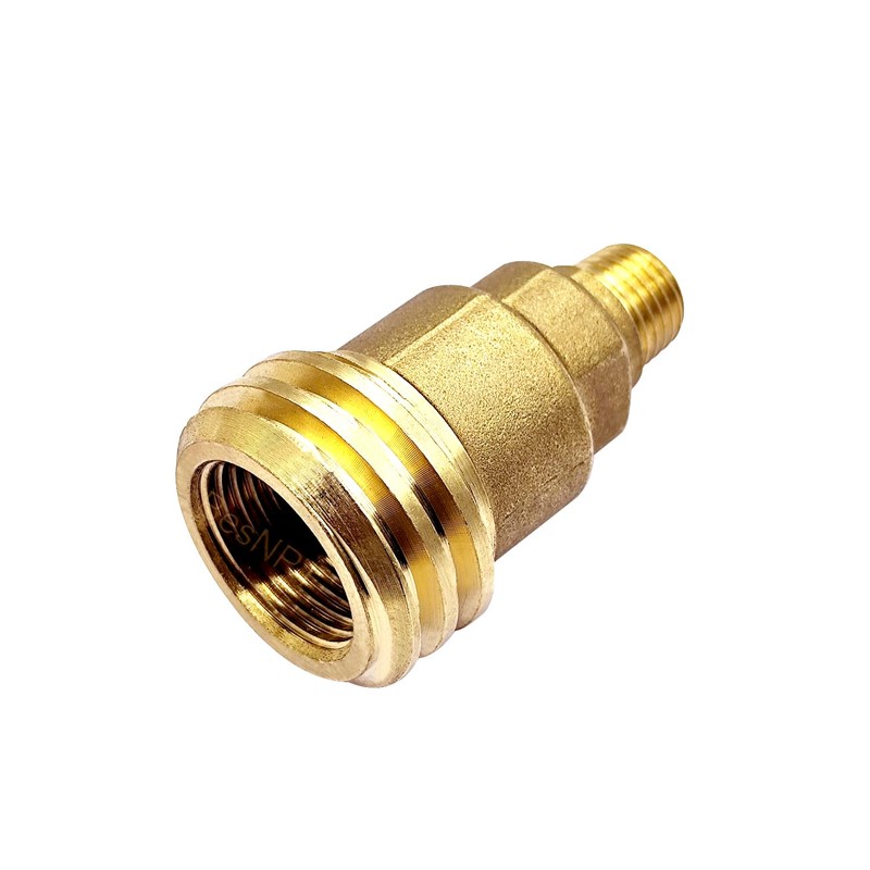 BesNPT Solid Brass Propane Gas Fitting Hose Adapter, QCC1 Type1