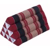 GURU SHOP Triangle Thai Cushion, Triangle Cushion, Kapok - Red,