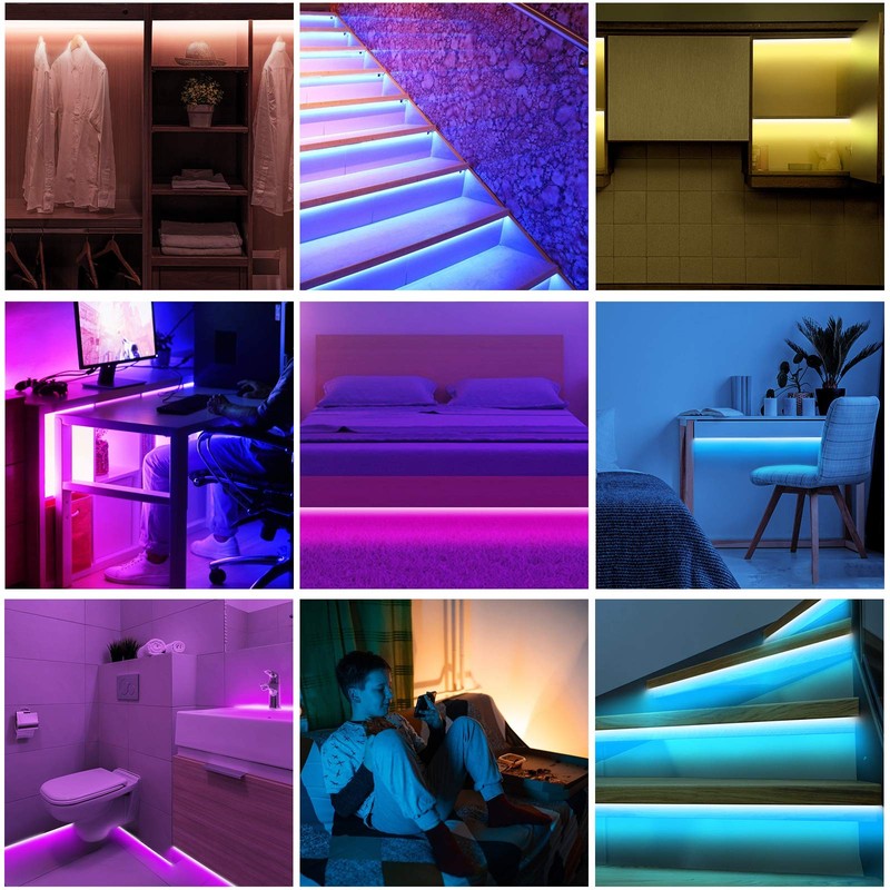 Motion Sensor Under Bed Lights,9.84FT Motion Sensor Strip Lights with