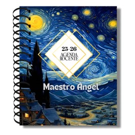 Agenda Docente Color Neutro Maestro 2025-2026 Personalizada
