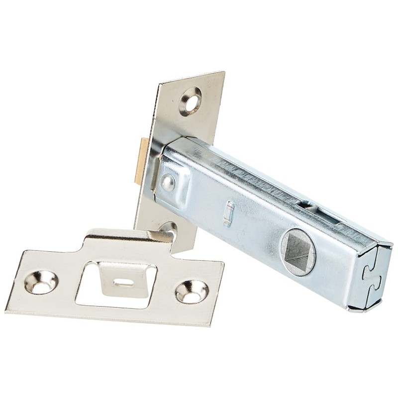 75mm Tubular Mortice Latch Polished Nickel