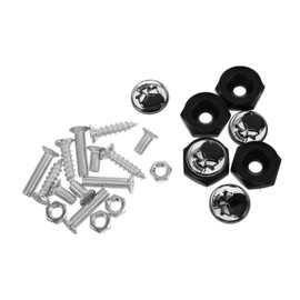 Mikinona 1 Set Theft License Plate Screws Kit Durable Skull Design for Front License Plates Broad Compatibility with Vehicles Sturdy Material for Long Term Use
