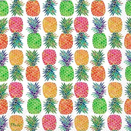 Boston International IHR 3-Ply Paper Napkins, 20-Count Cocktail Size, Tahiti Pineapple Repeat