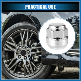 A ABSOPRO 20 Pcs Wheel Lug Nuts Compatible for Honda Odyssey for Honda Pilot, Durable Chorme Plated M14x1.5 Carbon Steel Silver Tone Tire Lugnuts Item Replacement