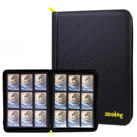 Sanseking Premium Zip Card Binder,360 Pockets Trading Card Album Folder,Double Side Loading PU Cover Collector for Standard Cards, MTG, TCG, Game Cards, Sport Cards (9 Pocket)