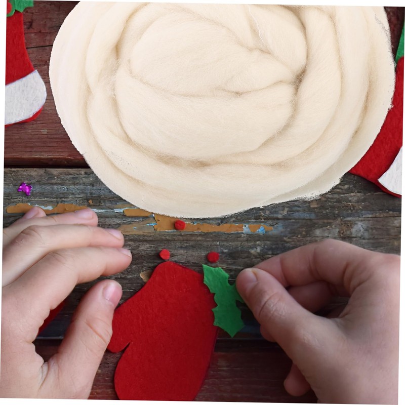 VILLFUL Natural Roving Wool Fiber for Needle Felting Soft Felting
