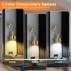 Gold Battery Operated Wall Sconce, Wireless Wall Lights Set of