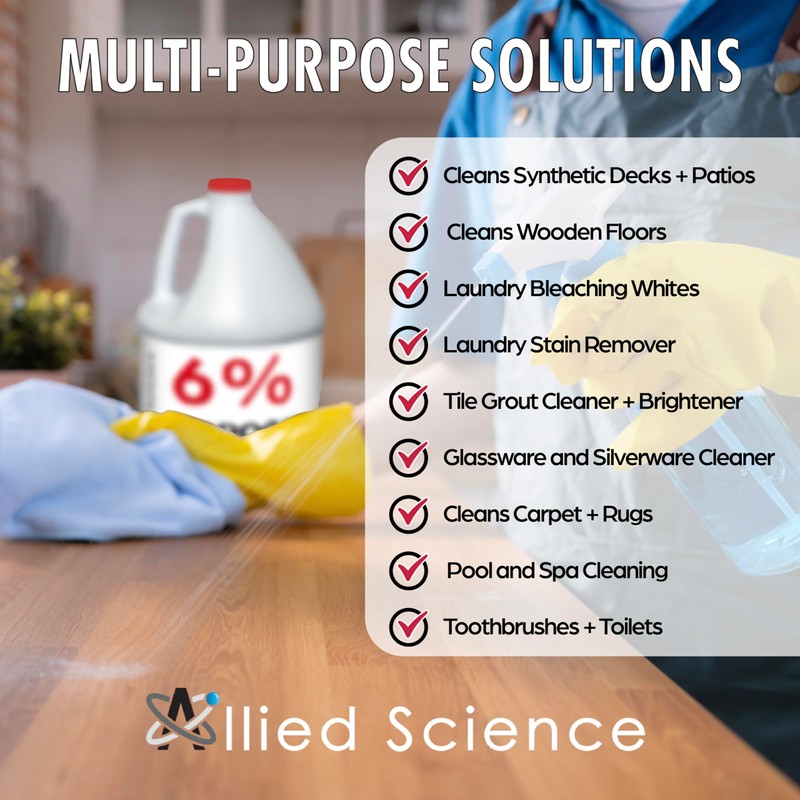 Allied Science 6% Hydrogen Peroxide, Food Grade H202 and Water,