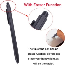 Stylus Pen for Remarkable 2 Pen with Eraser Function, EMR Stylus Pen for Remarkable 2, Marker Plus EMR Digital Pen for Remarkable 1 with 4096 Sensitivity (Black)