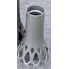 Plastia ROSETA 1 Litre with Ground Spike Grave Vase Silver