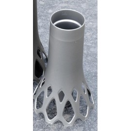 Plastia ROSETA 1 Litre with Ground Spike Grave Vase Silver