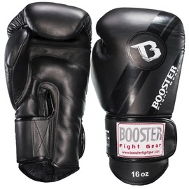 Booster BGL-1 V3 Boxing Gloves Black / Black Foil Leather, Ounces:14 oz