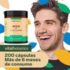 Neem Curcumine. Suplemento de Neem y Curcuma con 200 Capsulas.