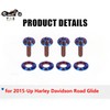 TDZ Blue Titanium Windshield Bolts, Windscreen Screws, Fairing Bolts for