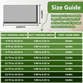 4 Pcs 10x6 Inch Ceiling Vent Register for Home, White 3 Way Sidewall Solid Steel Wall Air Vent Registers AC Ceiling Vent Return Covers, Interior Size 10 x 6 Inch