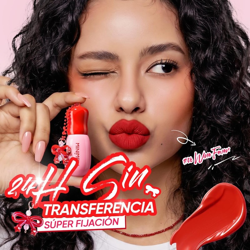 Minimeli Lip Tint con Cadena 24h Mate – Fiebre de