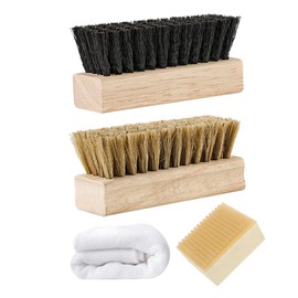 Shoe Cleaning Brush Shoe Polish Brush Suede Brush, Shoe Shine Kit Boot Brush Horse Hair Brush for Leather, Shoe Brushes for Cleaning Shoe Shine Kit for Men and Women (4)