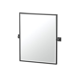 Gatco 4059XFSM Elevate Bathroom Framed Small Rectangle Mirror, 25-inch, Matte Black