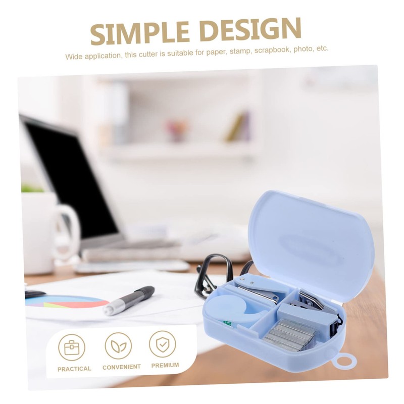 NUOBESTY 1set Portable Multi-Function Scrapbook Tool Kit Tape Cutter Puncher