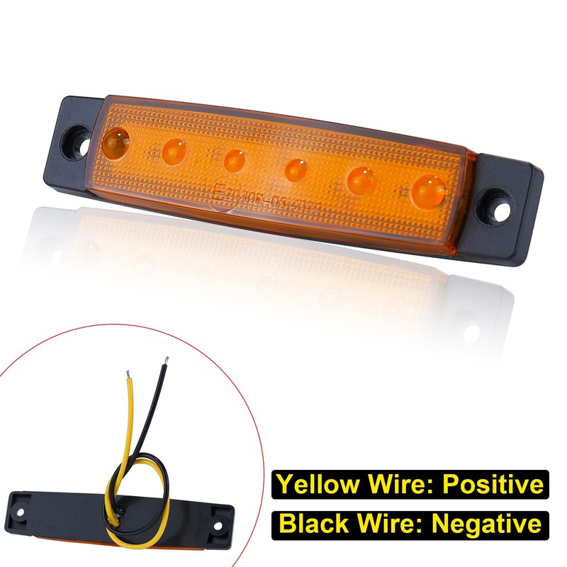 PSDRIQQ 40 Pack 6 LED Trailer Marker Light, DC12-24V Clearance