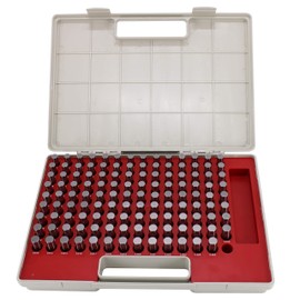 TEXALAN(R) Steel Minus Pin Gage Set - 125 Pieces 0.501-0.625" M3, Heat Treated with Storage Case
