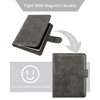 WALNEW RFID Blocking Passport Holder Travel Wallet Cover Case (N-Gray)