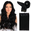 Fshine Clip-In Real Hair Extensions, 35 cm, 120 g, 7