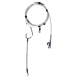 Cox & Rawle Dongle Rig-Wire - New Classic Rig Featuring Mutsu Circle Hook for Tope, Smooth-Hounds, Bass, and Cod - Flowing Trace Design (6inch 6/0)