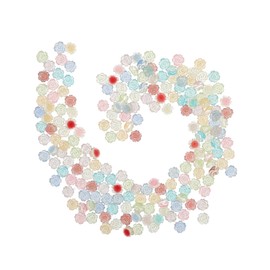 Mikinona 200pcs Flower Nail Charms for DIY Nail Art Decoration Resin Ornaments for Creative Designs and Floral Accents