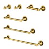 Wall Mount Brass Bathroom Towel Rack Set 6 Piece Modern
