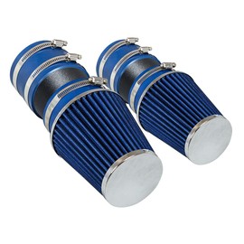 Rtunes Racing Short Ram Air Intake Kit + Filter Combo BLACK PIPE AND BLUE Compatible For 08-12 MB C300 3.0L / C350 3.5L V6