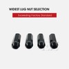 EZAccessory 20 Black Long Open End Bulge Acorn Lug Nuts