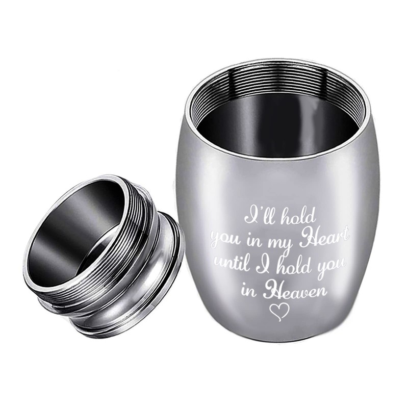 Small Urns Mini Cremation Human Ashes Holder Stainless Steel Memorial