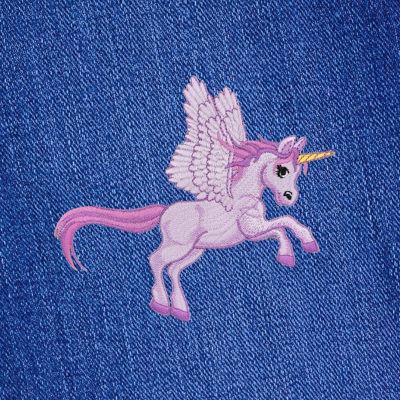 Pegasos Unicorn Wings Horse Purple Patch for Iron-On or Sew-On