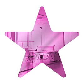 Marketing Holders Acrylic Mirror 3" Star Pink Flat DIY Smooth Edge Plexiglass Tiles .118 3MM Thick Rounded Corners Decor for Baby Showers Gender Reveal Parties Nurseries Spas Salons