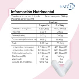 Fem | Probióticos Para La Mujer + Extracto de Arándanos | 90 Softgels | Formula Patentada | Natgel