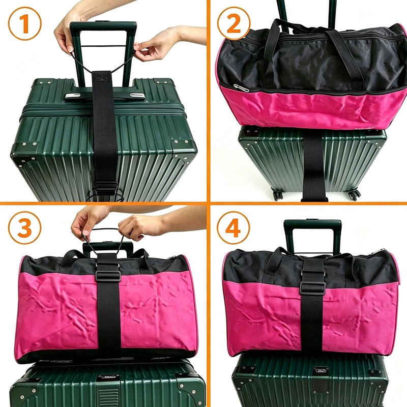 SpassLeben Luggage Straps for Suitcases, Extended Adjustable Luggage Connector Straps,