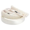 Avxdbr 5Pcs White Pearl Headbands for Women Faux Pearls Wide