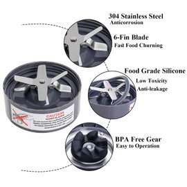 Extractor Blade for Compatible with Nutribullet Replacement Parts 600W/900W Cross Blade Blender Spare Parts by Poweka