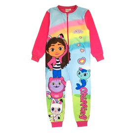 Gabby's Dollhouse Girls Onesie, Sleepsuit, All in One Pyjamas, Pink, Age 4-5 Years