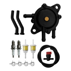 808656 Fuel Pump Kit Fit for Kohler 24 393 04-S 24 393 16-S Kawasaki 49040-7001 Honda John Deere Craftsman Toro, Lawn Mower Tractor Gas Vacuum Fuel Pump with Fuel Filter Spark Plug