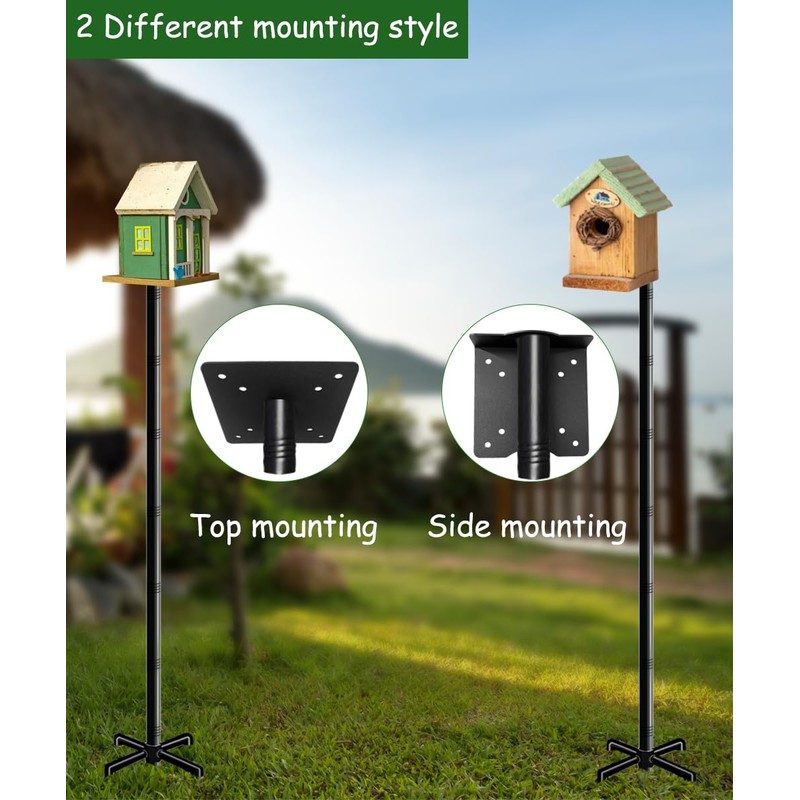 Mokeyder 105 Inch Bird House Pole Mount Kit, Adjustable Heavy