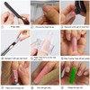 C12rtive 120Pcs Matte Dual Nail Forms,Duck Shape Extension Poly Nail