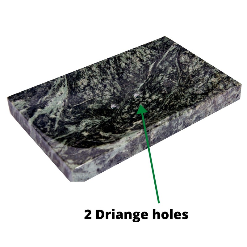 Green Marble Soap Dish - Polished and Shiny Marble Dish