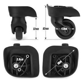 Volein Suitcase Wheels Replacement Wheels for Suitcase Replacement Wheels with 2 Screw Holes, V237.4pcs