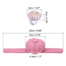 PATIKIL Wrist Pumpkin Pin Cushion, Snap Pin Cushion with Elastic Strap Ring Portable Embroidery Needle Pin Storage for Hand Craft Knitting, Light Pink