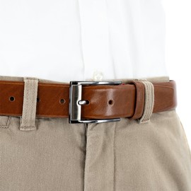 Pierre Cardin Suit Belt 35 mm Cowhide Leather Belt Cognac, brown