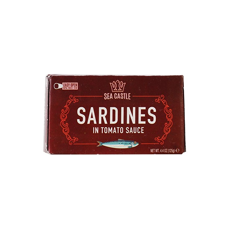 Sea Castle Sardines in Tomato Sauce, 4.4oz (12 Pack)
