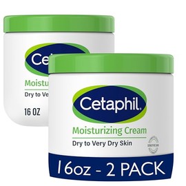 Cetaphil Cetaphil Face & Body Moisturizer, Hydrating Moisturizing Cream for Dry to Very Dry, Sensitive Skin, NEW 16 oz 2 Pack, Fragrance Free, Non-Comedogenic, Non-Greasy