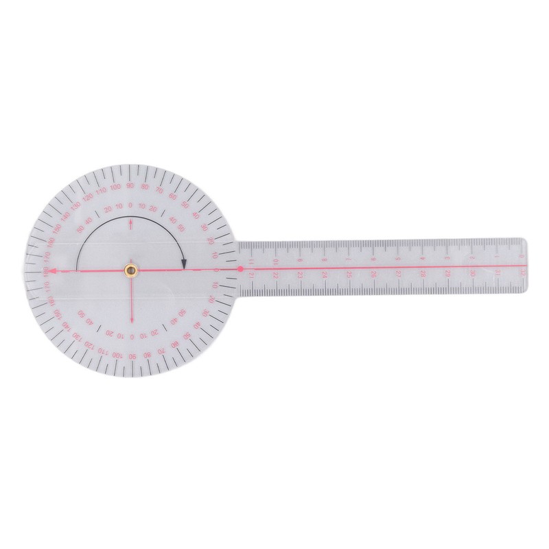 Orthopaedic Use Goniometer 360° Physical Therapy Angle Protractor Ruler for